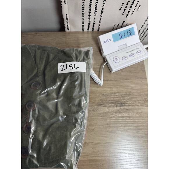 URBAN OUTFITTERS Wide Leg Linen Jumpsuit S Olive Green Tie Back Vest Fit Boho - Picture 16 of 16